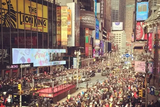 Times Square at 2:30 p.m., via New Year's Rocking Eve Instagram